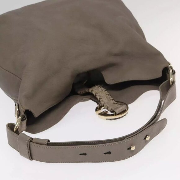 GUCCI Shoulder Bag Leather 2way Gray Silver 232931 Auth - Picture 9 of 16